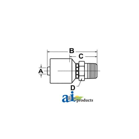 (HW-MB) Male Boss O-Ring - Rigid - Straight 4 X4 X1